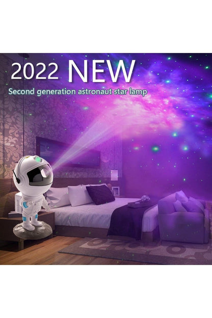 Yıldız Projektör Gece Lambası Uzaktan Kumanda Ile 360 Ayarlanabilir Astronot Galaxy Aydınlatma