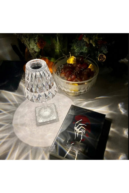 Kristal Elmas Masa Lambası Usb Atmosfer Işığı Dekorasyon Gece Lambası Masa Lambası