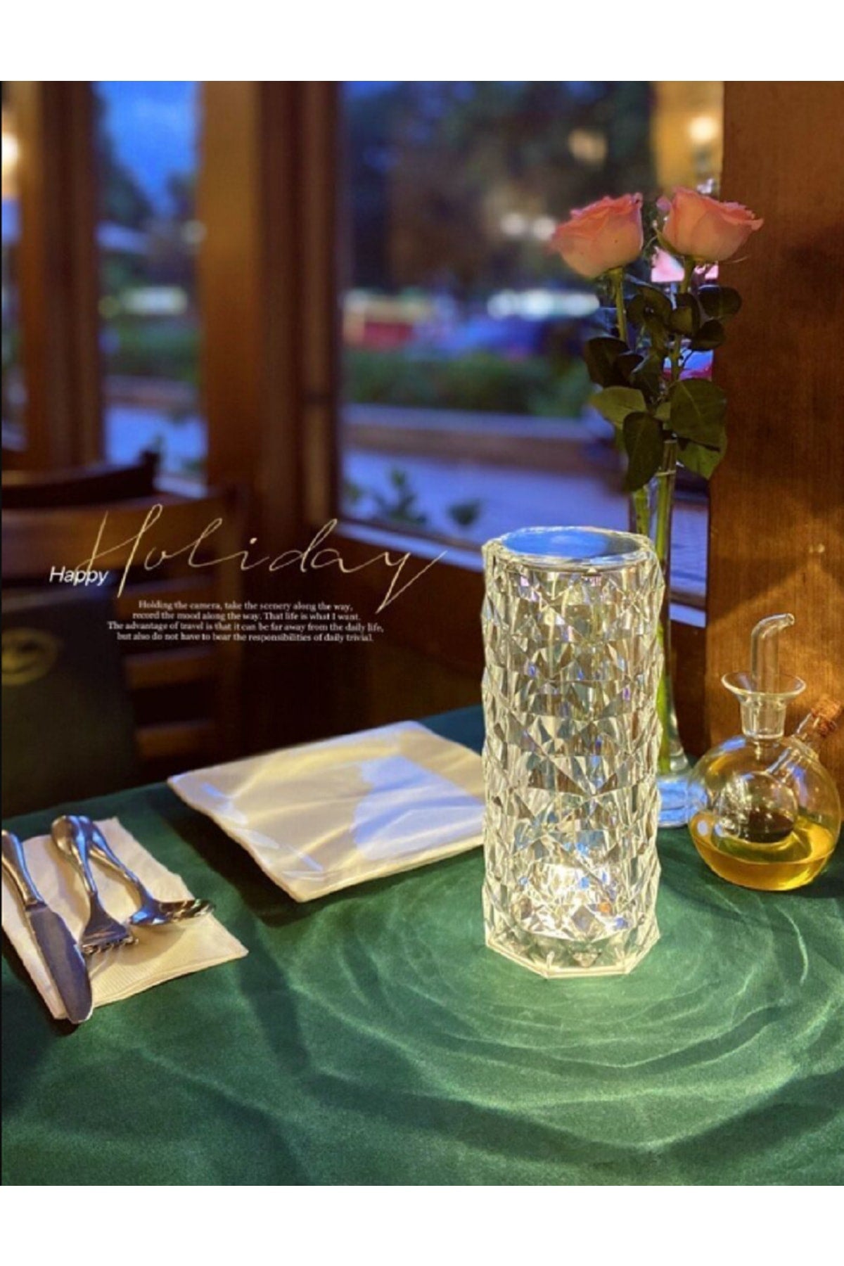 Kristal 16 Renkli Dokunmatik Led Atmosfer Odası Usb Aydınlatma Armatürü Masa Ve Gece Lambası