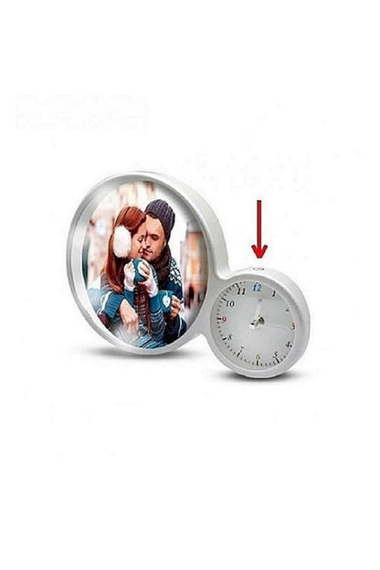 Özel Sevgililer Günü Fotoğraflı Saatli Sihirli Led Ayna Çerçeve
