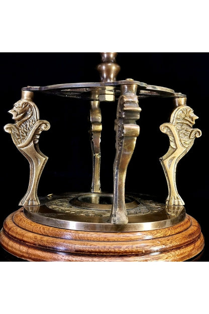 Viktoryen Dönem Tarzı / Tasarım Büyük Boy Pusulalı Pirinç Horoskop