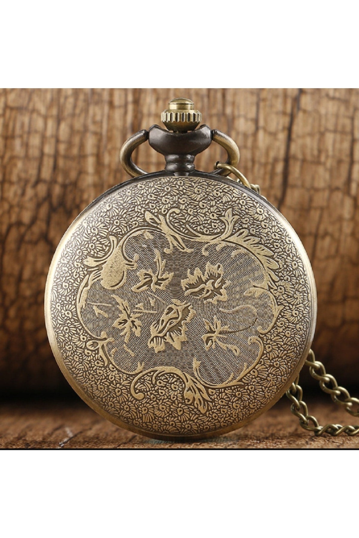 Steampunk Retro Hollow Büyük Sayılar Zincirli Köstekli Cep Saati