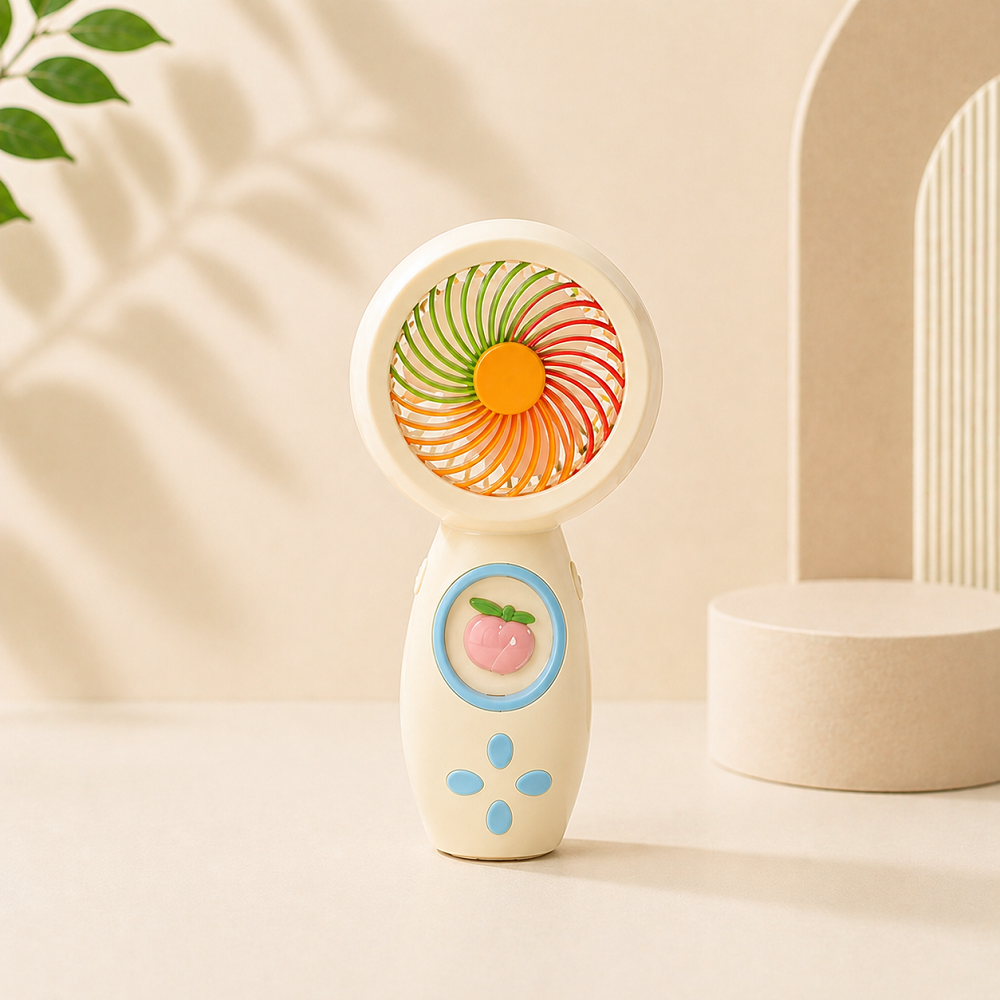 Sevimli Mini El Fanı USB Şarjlı Taşınabilir Sessiz Renkli Masaüstü Fan