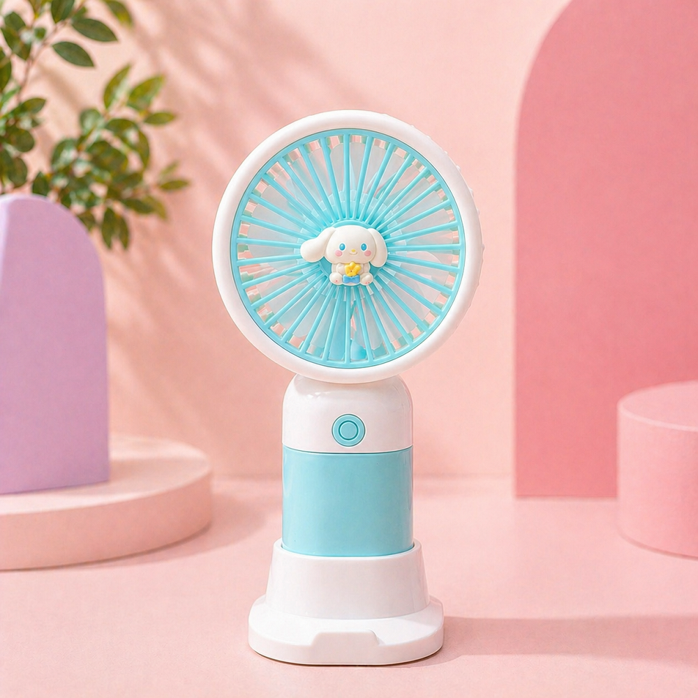 Sanrio Karakterli Şarjlı Fan Vantilatör Hello Kitty Kuromi USB Taşınabilir Mini Fan