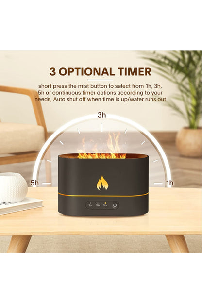 200ml Ultrasonik Usb Serin Mist Maker Mini Hava Nemlendirici Aromaterapi Yangın Gece Lambası Difüzör
