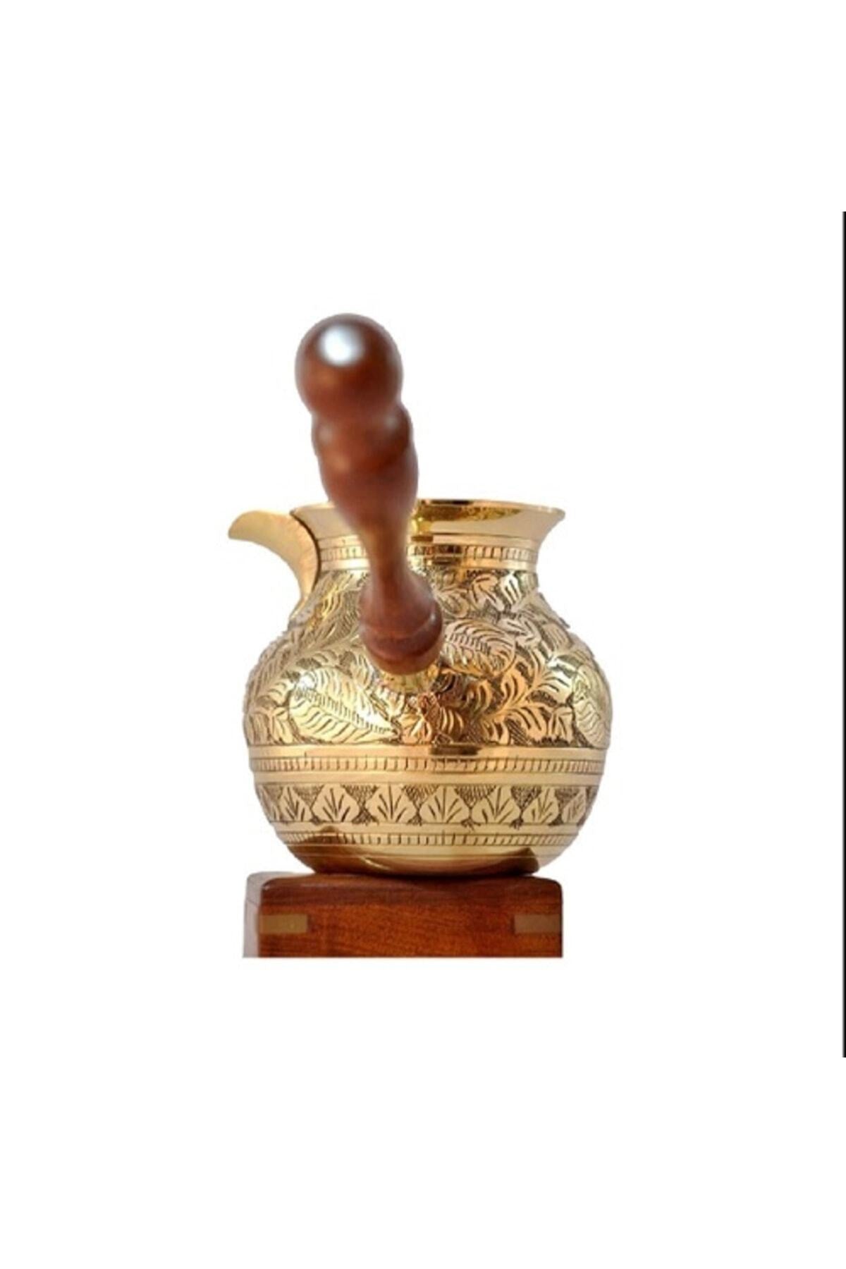 Pirinç Kakma Işlemeli Osmalı Cezvesi 4” Inc