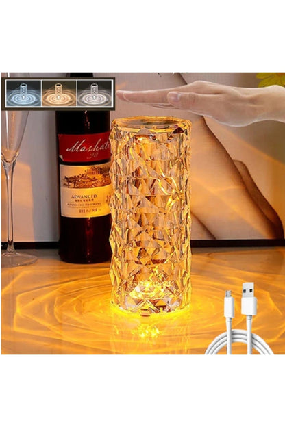 Kristal 16 Renkli Dokunmatik Led Atmosfer Odası Usb Aydınlatma Armatürü Masa Ve Gece Lambası