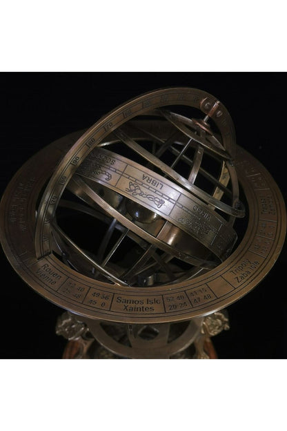 Viktoryen Dönem Tarzı / Tasarım Büyük Boy Pusulalı Pirinç Horoskop