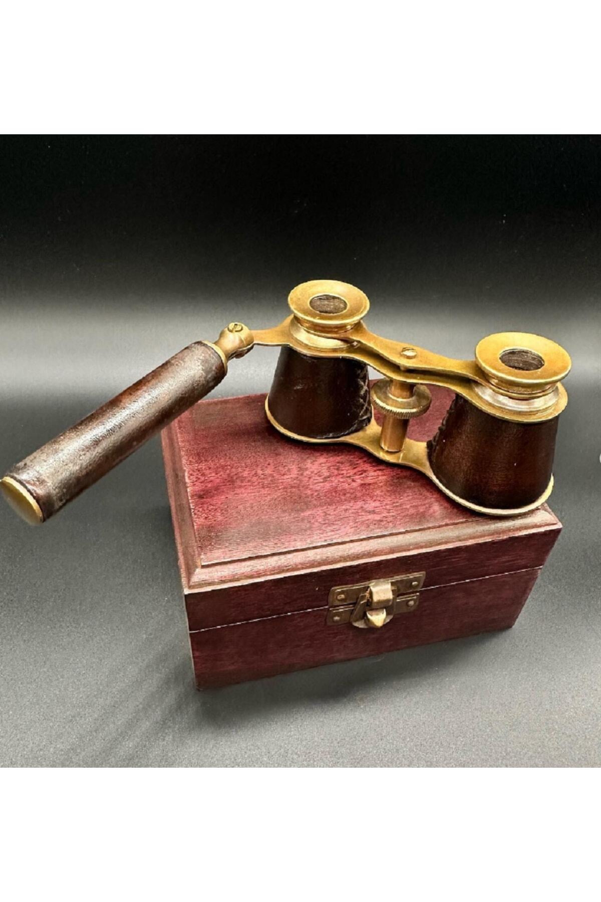 Özel Ahşap Kutulu Pirinç Opera Dürbünü