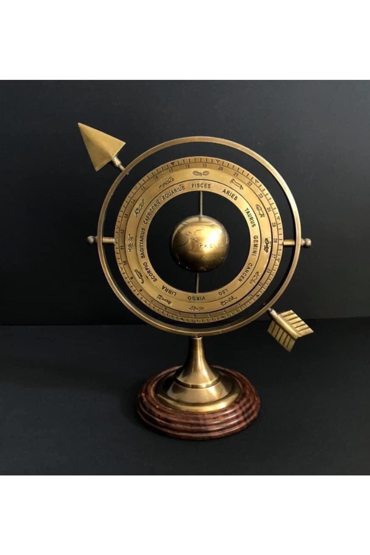 Ahşap Kaideli Burç Horoskop Yerküre
