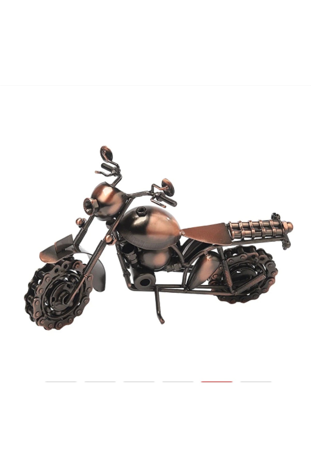 Retro Ferforje Motosiklet Modeli Yaratıcı Metal Sanat Heykel Koleksiyonu Süs Masaüstü Decorati