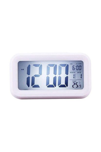 Lcd Ekran Dijital Pilli Gece Işıklı Alarmlı Masaüstü Çalar Saat