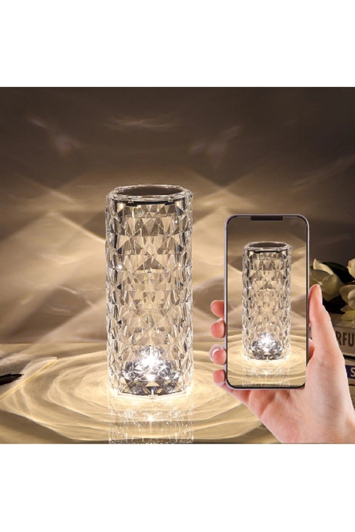 Kristal 16 Renkli Dokunmatik Led Atmosfer Odası Usb Aydınlatma Armatürü Masa Ve Gece Lambası