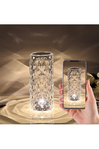 Kristal 16 Renkli Dokunmatik Led Atmosfer Odası Usb Aydınlatma Armatürü Masa Ve Gece Lambası