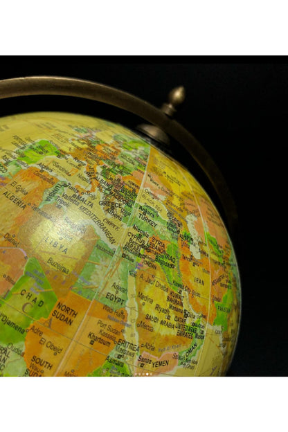 Özel Tasarım Pusulalı Pirinç Işleme Retro Dünya Küre