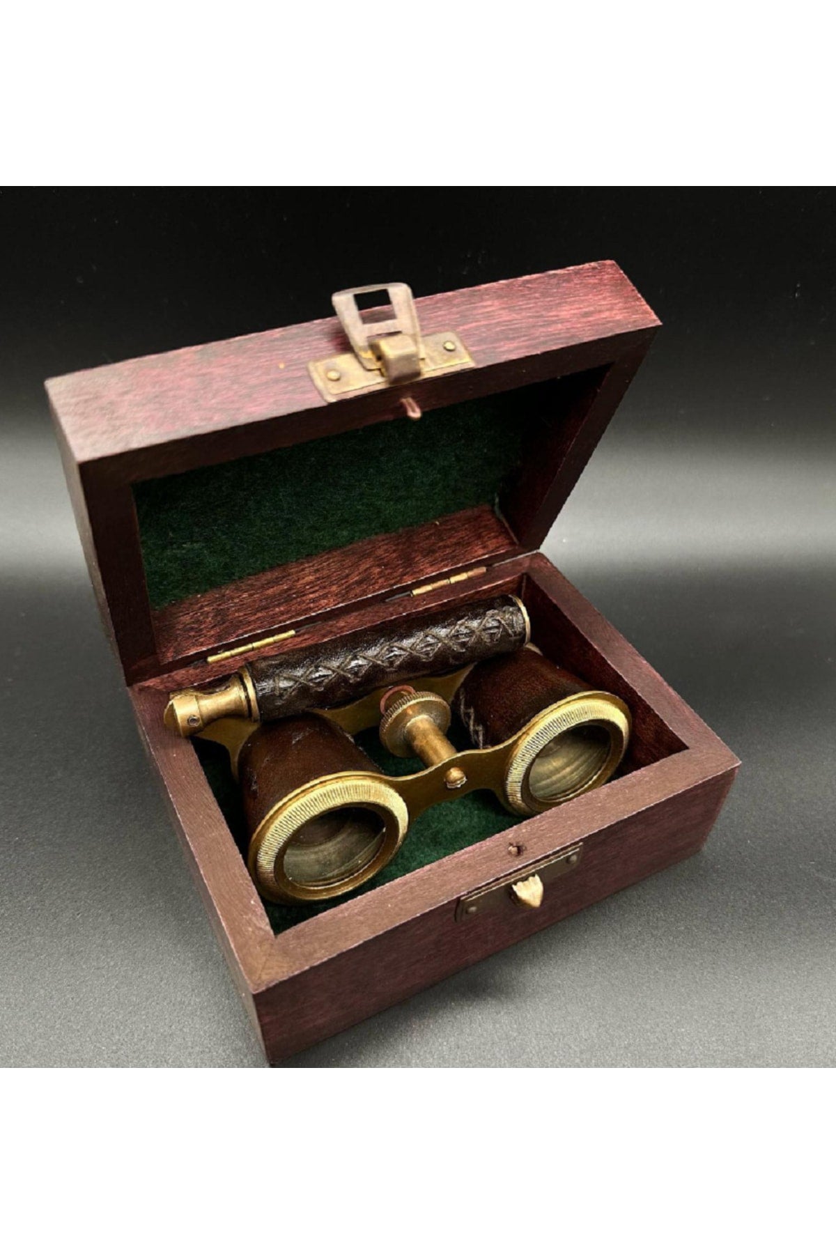 Özel Ahşap Kutulu Pirinç Opera Dürbünü