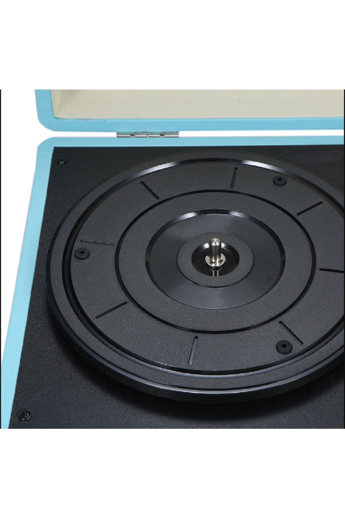 Vintage Crownwell Taşınabilir Fonograf 33/45/78rpm Pikap Çalar Gramofon Dahili Hoparlör