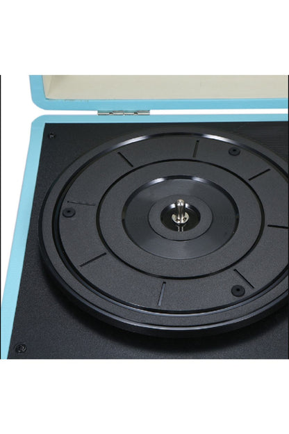 Vintage Crownwell Taşınabilir Fonograf 33/45/78rpm Pikap Çalar Gramofon Dahili Hoparlör