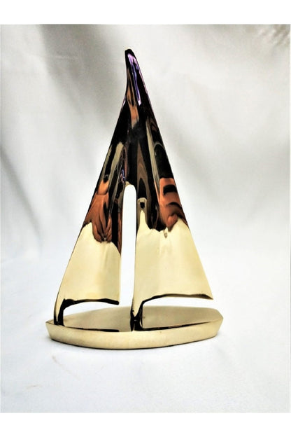 Pirinç Yelkenli Tekne 16*10 Cm