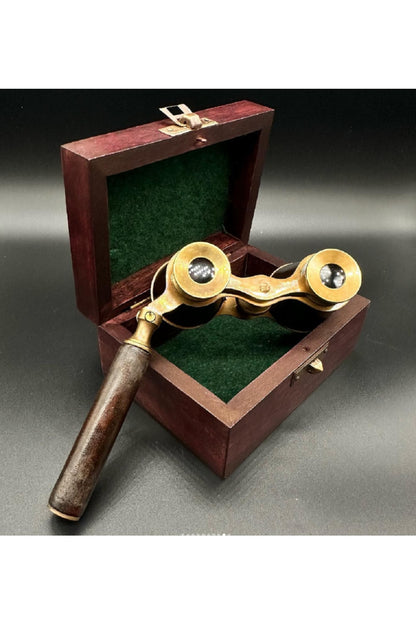 Özel Ahşap Kutulu Pirinç Opera Dürbünü